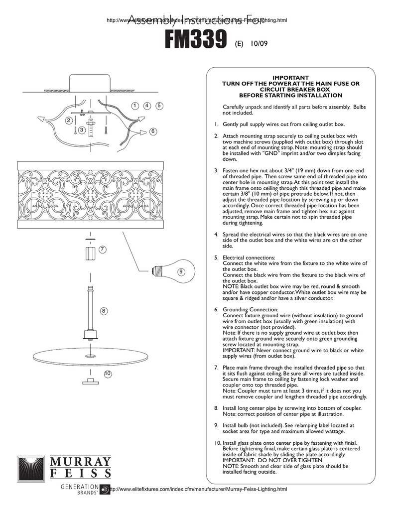 Fm339 Assembly Instructions For E 10 09 Manualzz Com