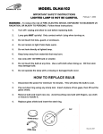 Lamp DLHA 102 User Manual