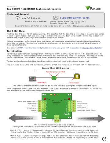 Paxton Net2 RS485 High Speed Repeater Access Control User Guide | Manualzz