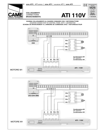 CAME ATI 110V Swing Gate Opener Wiring Diagram | Manualzz  Gate Motor Wiring Diagram    Manualzz