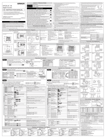 Omron H7CX-Ax-N Series Instruction manual | Manualzz