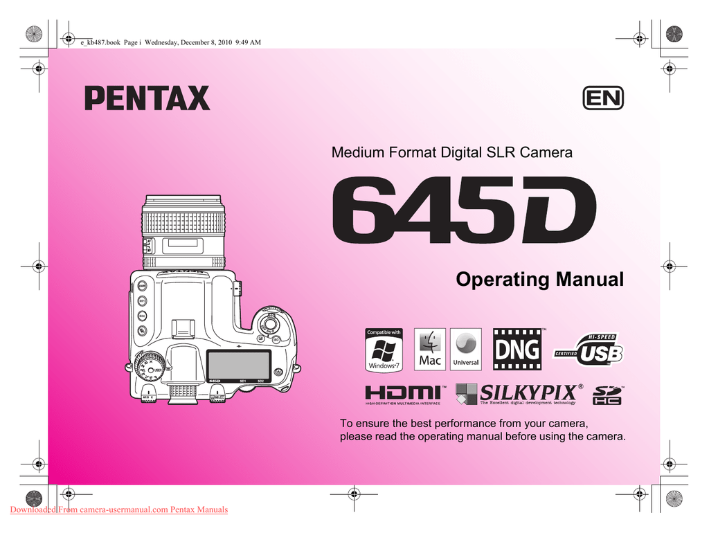 Pentax 645d.