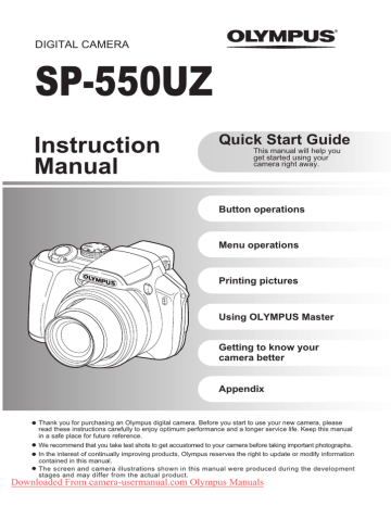 SP-550UZ Instruction Manual Quick Start Guide | Manualzz