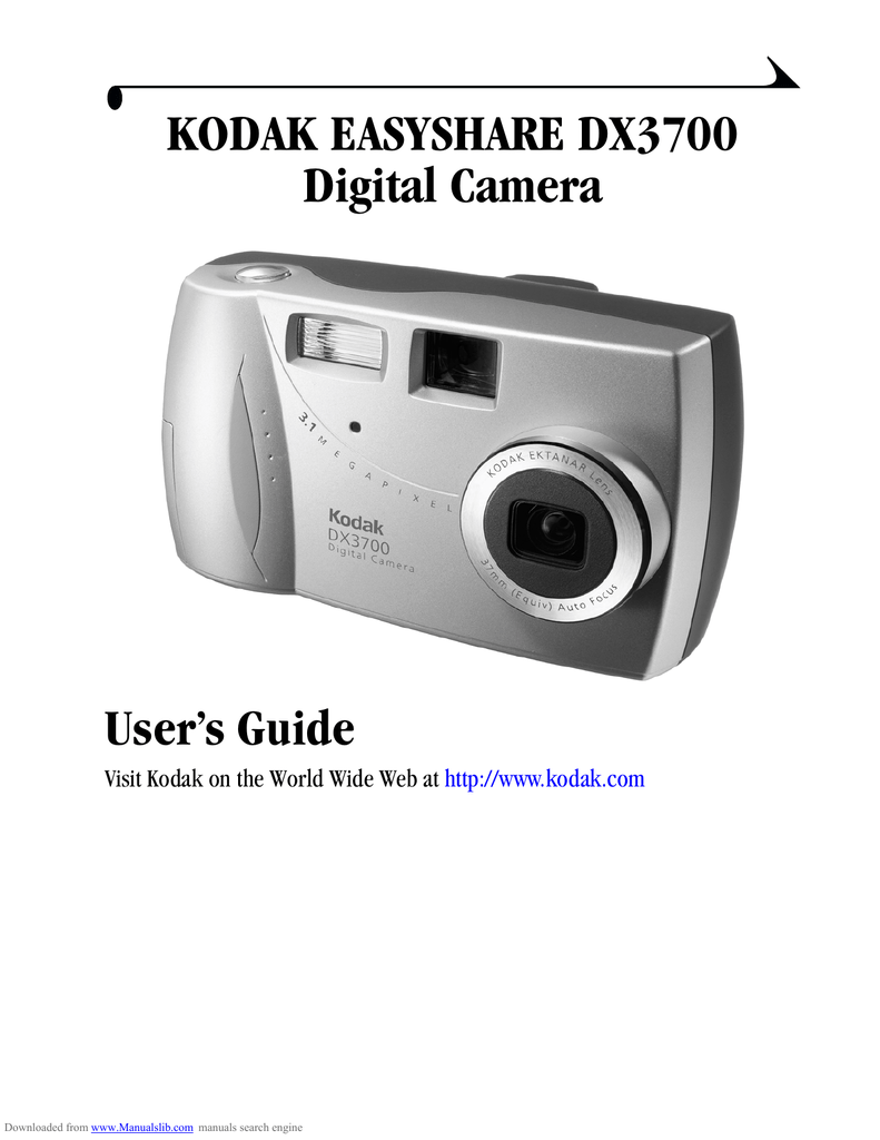 KODAK EASYSHARE DX3700 Digital Camera User’s Guide Manualzz