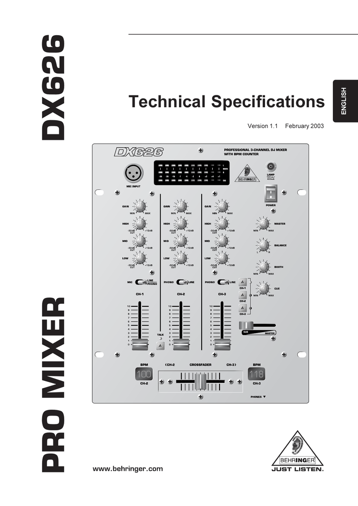 Behringer dx626. Берингер.