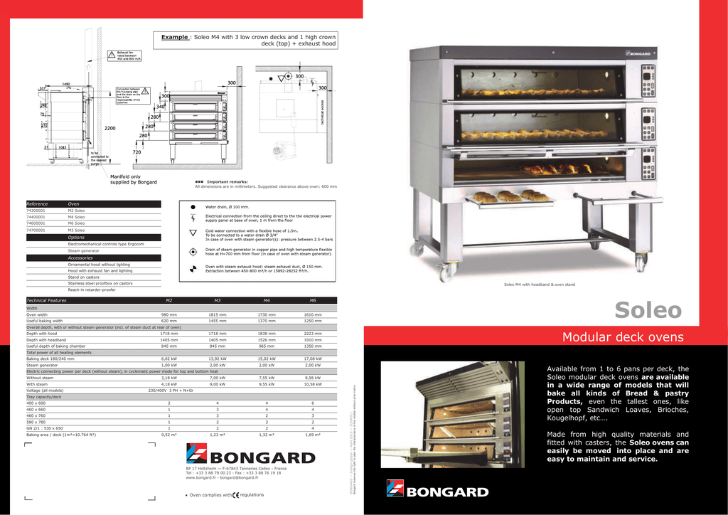 Bongard soleo oven manual 2017