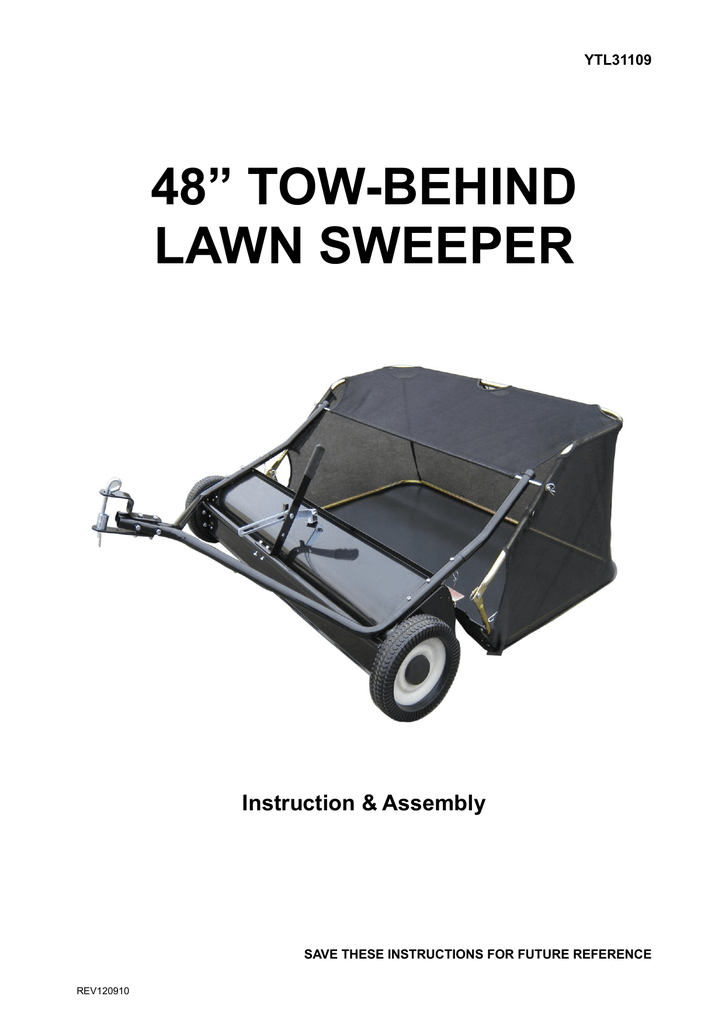 48” TOWBEHIND LAWN SWEEPER Instruction & Assembly Manualzz