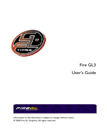 Fire GL3 User's Guide | Manualzz