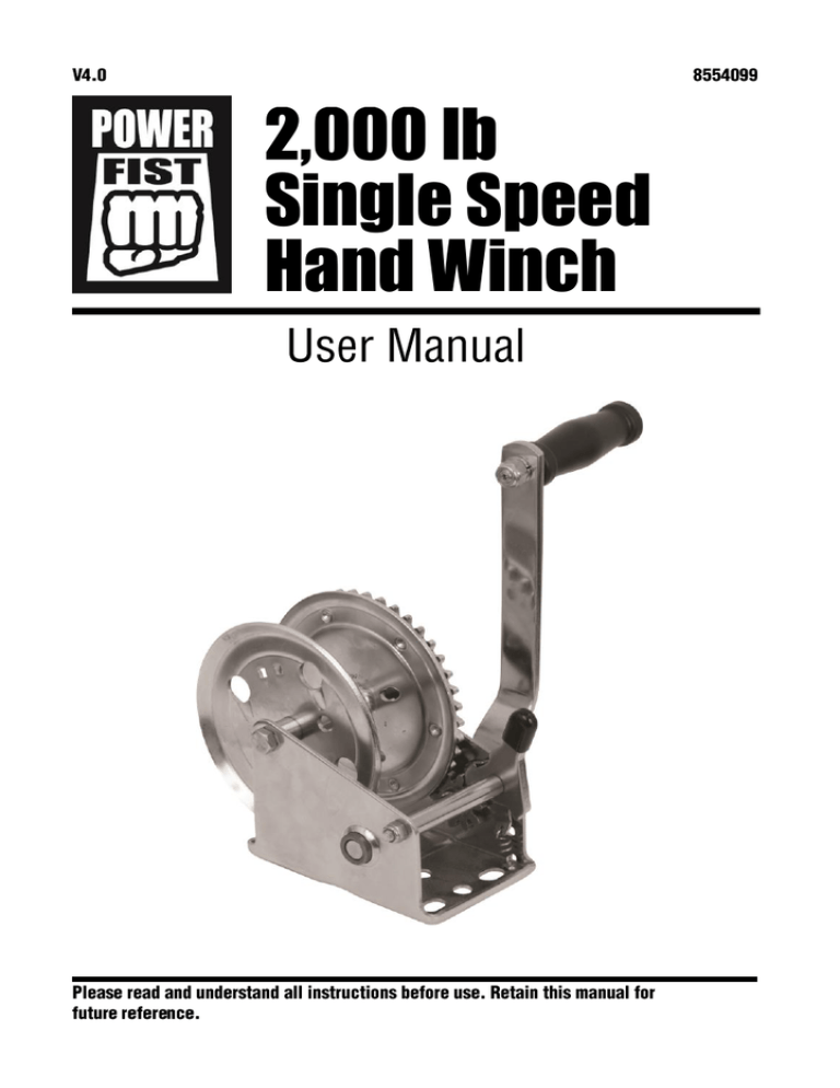 Power Fist 8554099 Owner's manual Manualzz