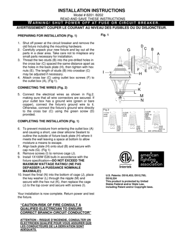 INSTALLATION INSTRUCTIONS W | Manualzz