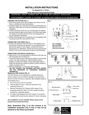 INSTALLATION INSTRUCTIONS | Manualzz