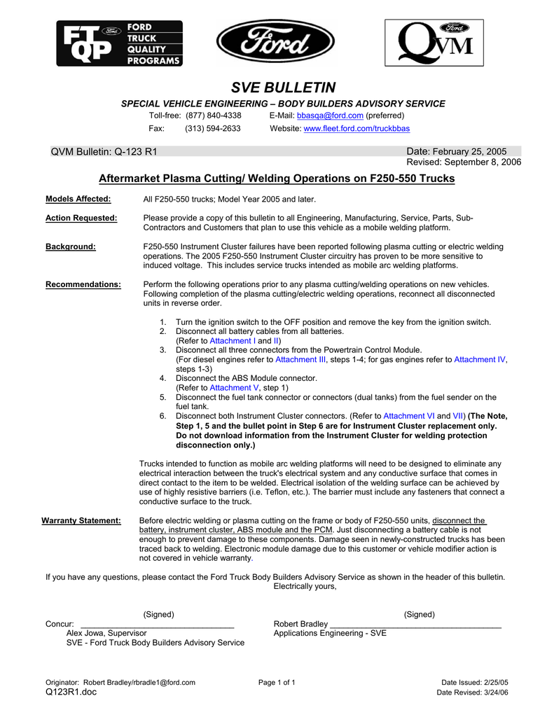 aftermarket instrument cluster ford f350 on Aftermarket Plasma Cutting Welding Operations On F250 550 Trucks Manualzz