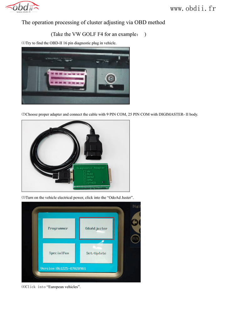 Volkswagen Golf Diagnostic Plug
