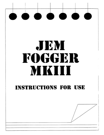 Martin Fogger III User manual | Manualzz
