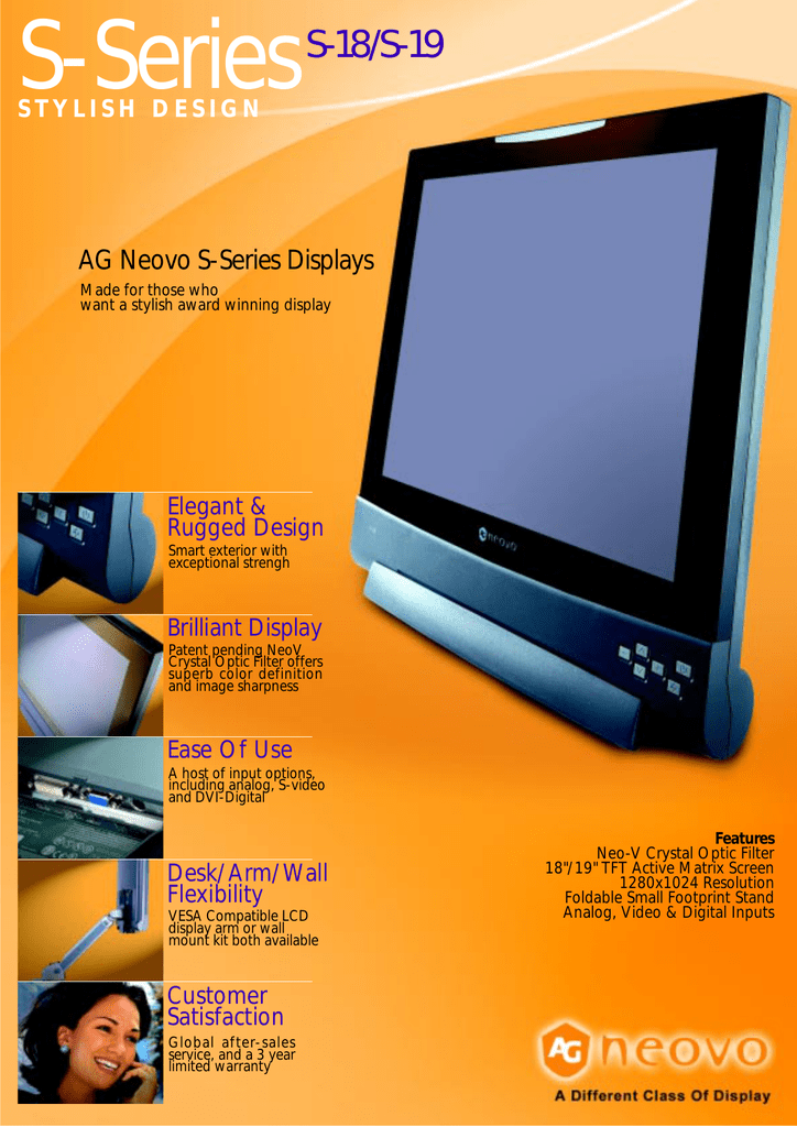 19 AG Neovo S-Series Displays 