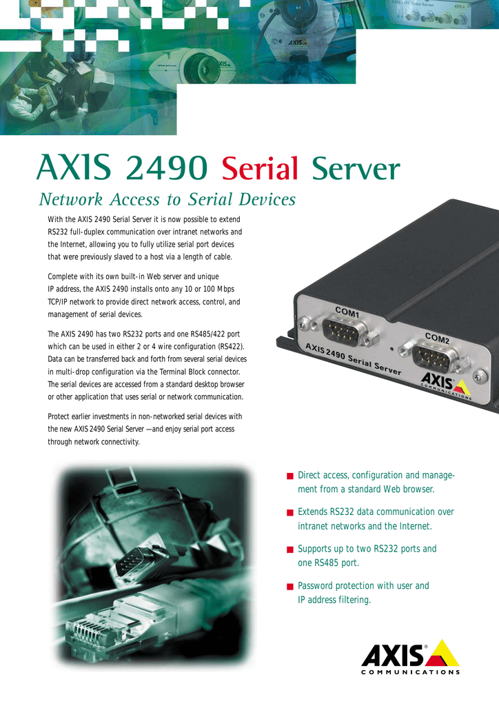 web serial port communication