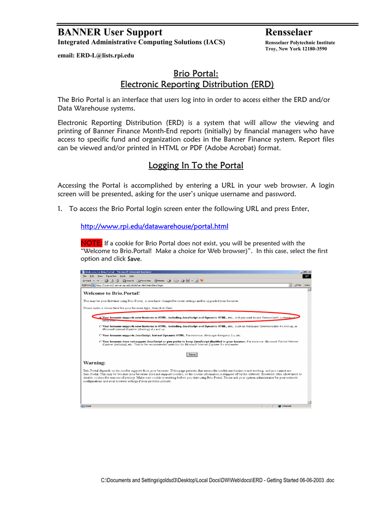 Erd Getting Started Pdf Manualzz