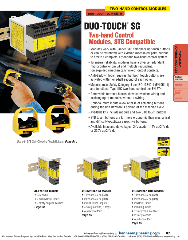 Duo Touch Sg Two Hand Control Modules Stb Compatible Manualzz Com