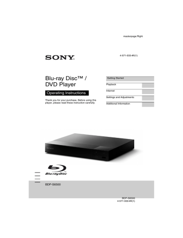 Sony Bdp S6500 User Manual Manualzz