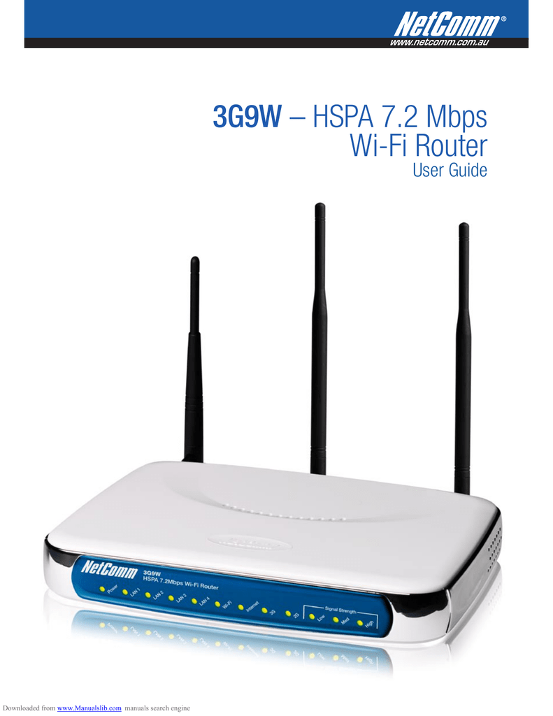 Netcomm 3g9wb Owner S Manual Manualzz