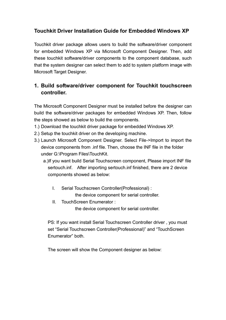 Xp embedded installation guide - econaxre