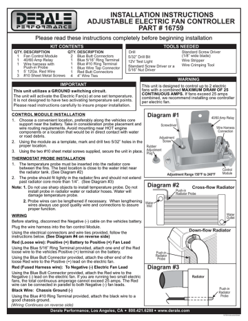 Derale Fan Controller Wiring Diagram - mahilajuminto