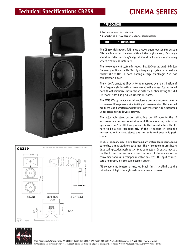 eaw cinema speakers