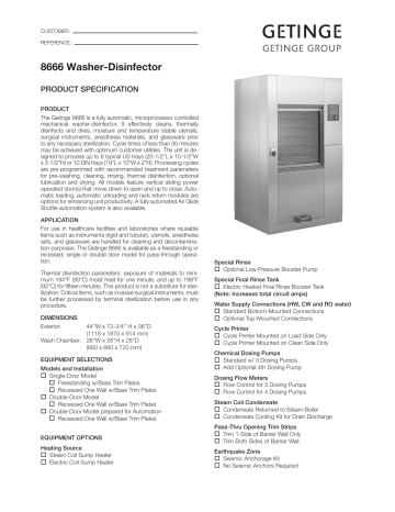 Getinge 8666 washer disinfector .pdf | Manualzz