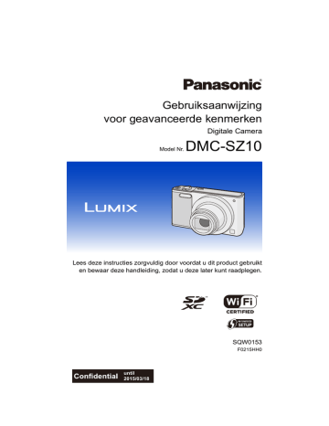 Panasonic DMC-SZ10 Handleiding | Manualzz