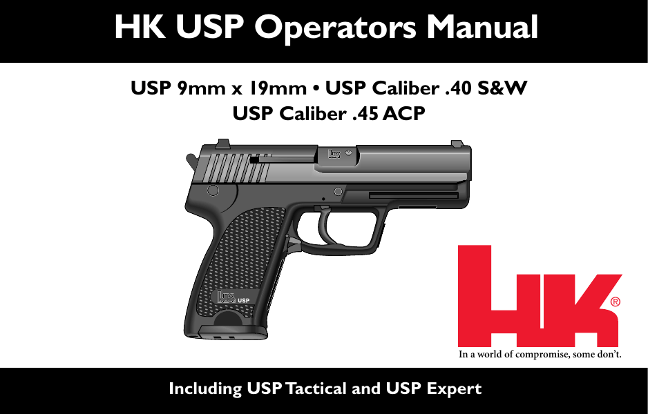 HECKLER & KOCH HK USP Series USP Tactical USP Expert Owners Manual 9mm .40 .45 
