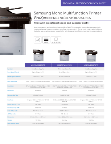 Samsung Mono Multifunction Printer 