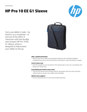 HP Pro 10 EE G1 Sleeve | Manualzz