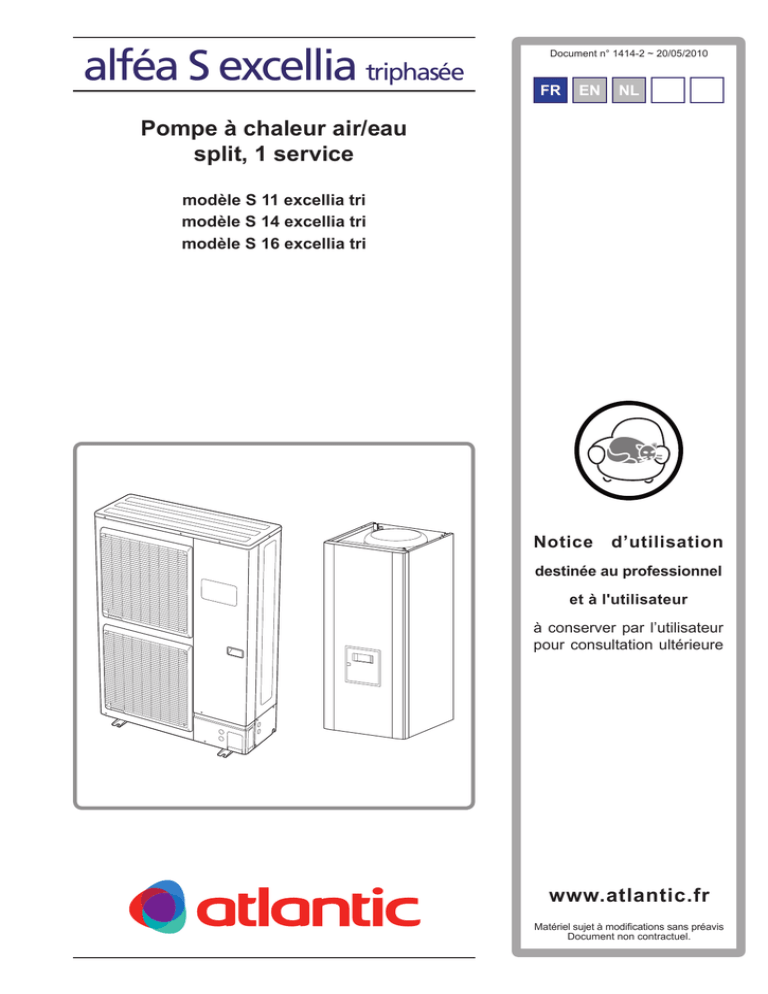 Pompe à Chaleur Atlantic Alféa Excellia Notice