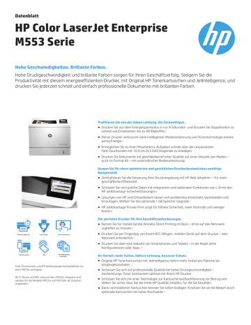 HP Color LaserJet Enterprise M553 Serie | Manualzz