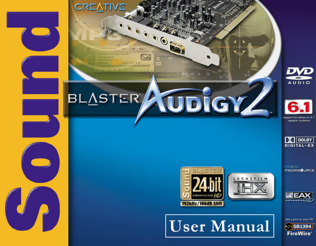 Creative Sound Blaster Audigy 2 Platinum eX User manual | Manualzz