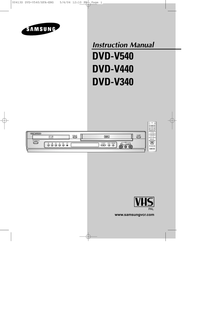 Samsung DVDV540 User manual Manualzz