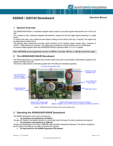 austriamicrosystems AS5045 Operation Manual | Manualzz