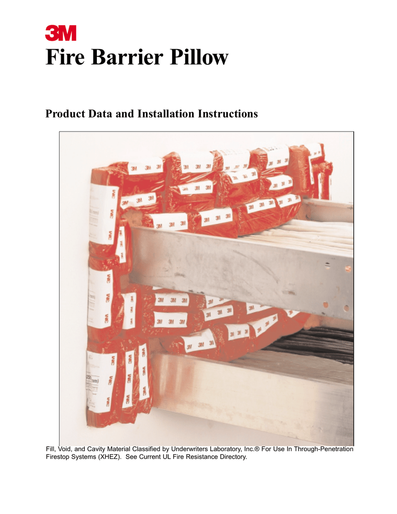 Fire Barrier Pillow 3 Product Data And Installation Instructions