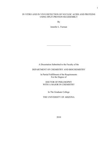1 In Vitro And In Vivo Detection Of Nucleic Acids And Using Split Protein Reassembly Manualzz