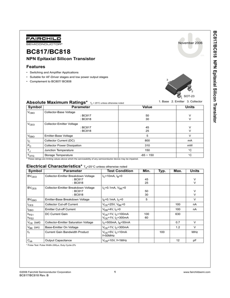 BC817/BC818 BC8 17/BC81 8 | Manualzz