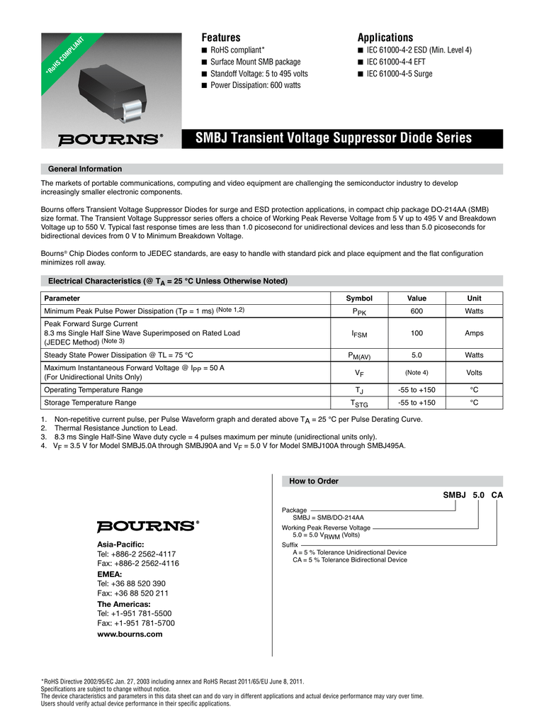 s DIODES SMBJ70CA-13-F SMBJ Series 70 V 600 W Surface Mount Bi-Directional TVS Diode 3000 item DO-214AA s DIODES SMBJ70CA-13-F SMBJ Series 70 V 600 W Surface Mount Bi-Directional TVS Diode 3000 item DO-214AA