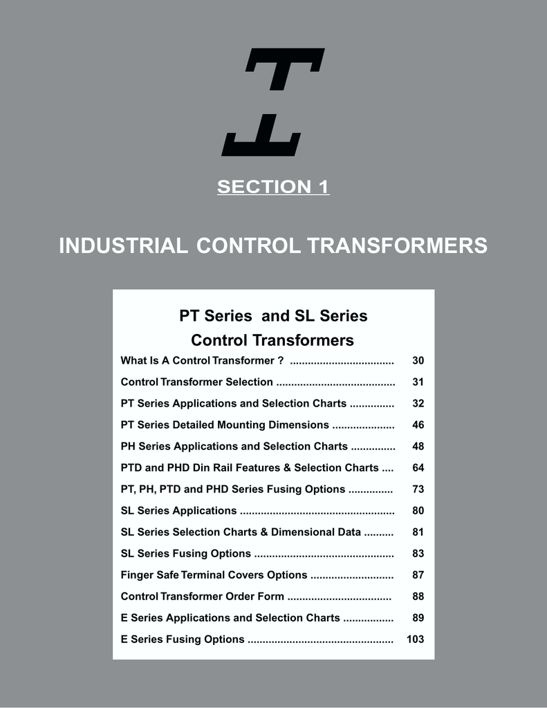 100VA 50//60 Hz Hammond Industrial Control Transformer PT100MQMJ 1PH