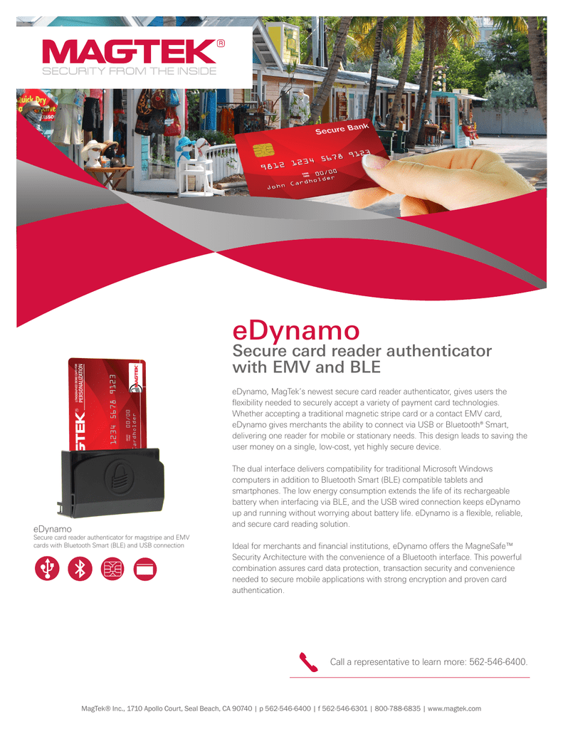 Edynamo Secure Card Reader Authenticator With Emv And Ble Manualzz
