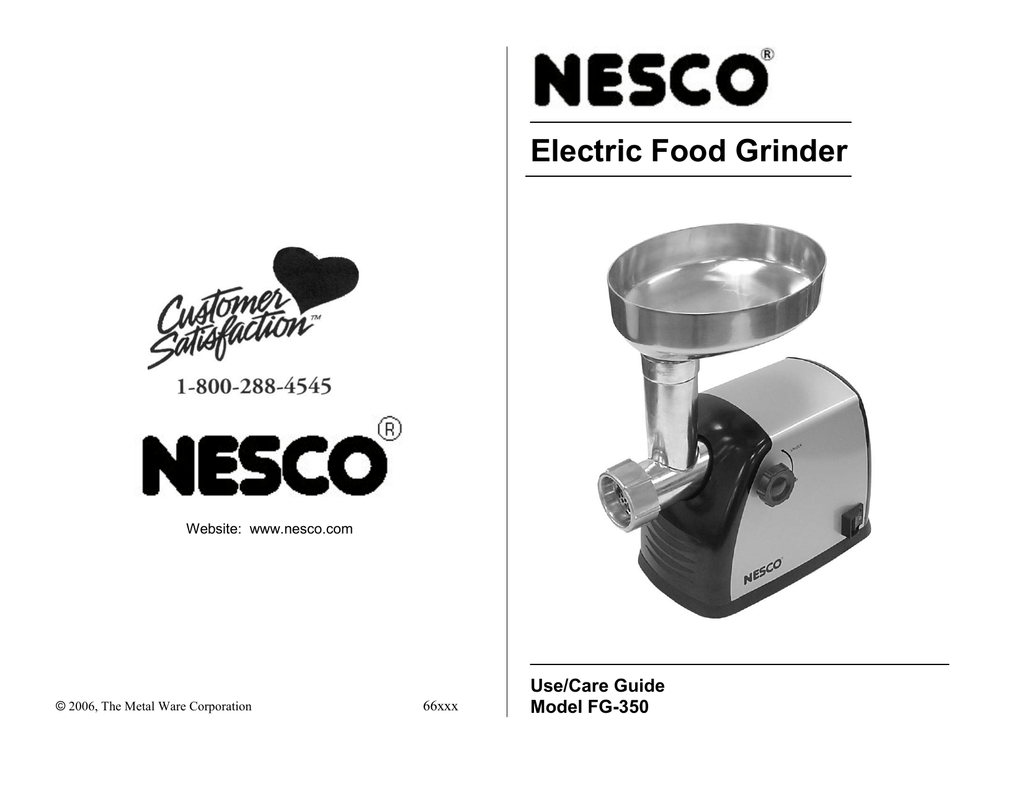 500 Watt Black Food Grinder (FG-100)