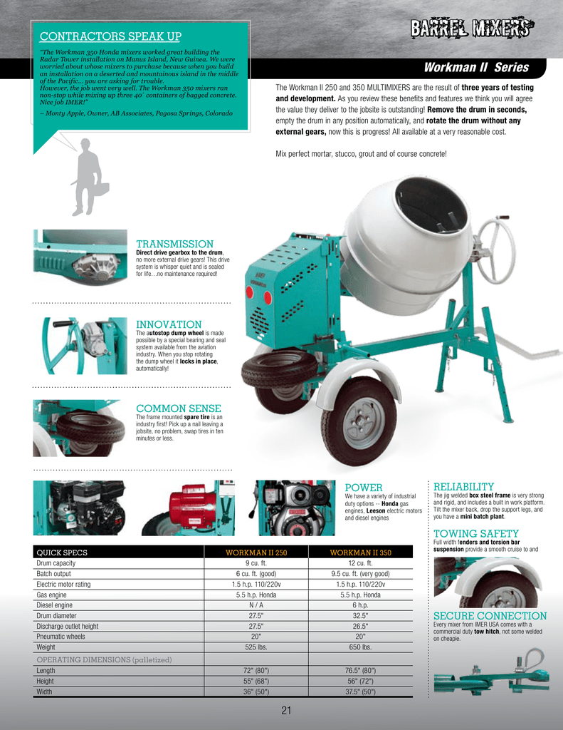Barrel Mixers Contractors Speak Up Manualzz Barrel Mixers Contractors Speak Up