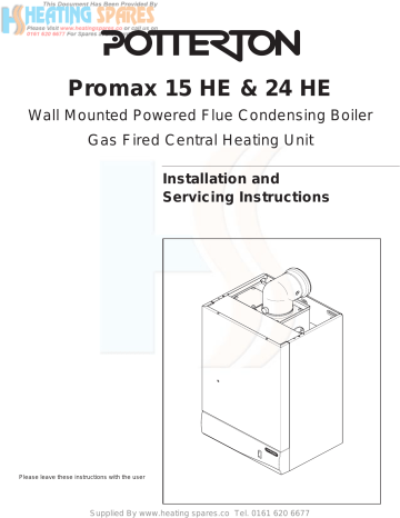 Potterton Promax 24 He Installation And Servicing Instructions Manualzz Potterton Promax 24 He Installation And Servicing Instructions Manualzz