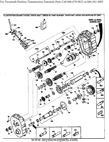 www.mymowerparts.com For Tecumseh Peerless Transmission Transaxle Parts ...