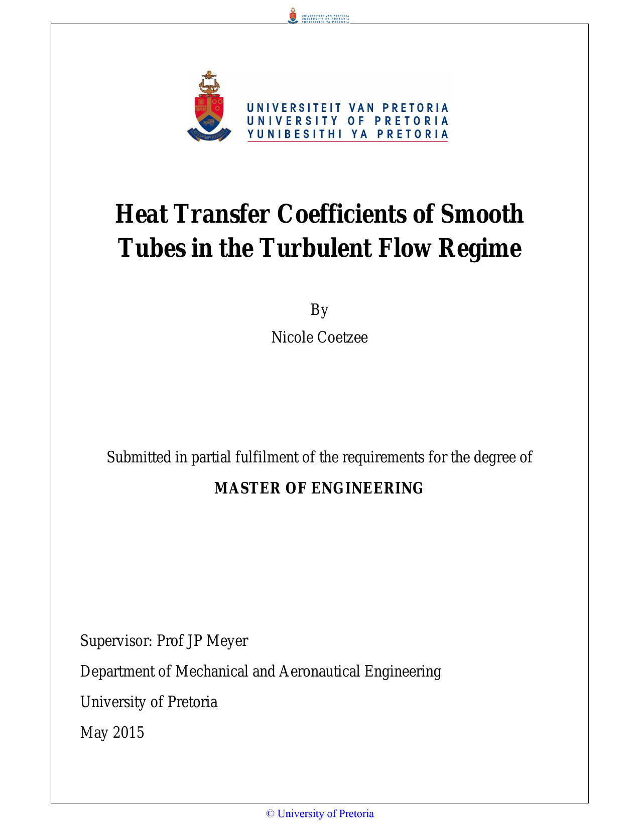 Heat Transfer Coefficients Of Smooth Tubes In The Turbulent Flow Regime Manualzz