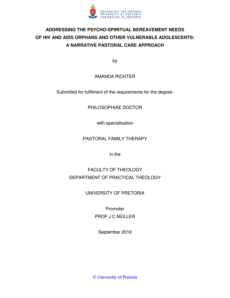 Addressing The Psycho Spiritual Bereavement Needs Manualzz