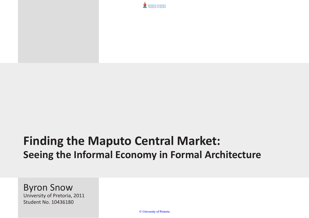 Finding The Maputo Central Market Byron Snow University Of - 